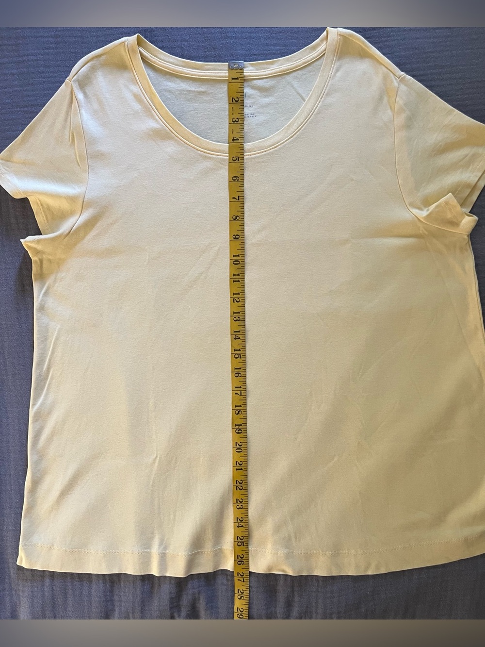 J. Jill 100% pima cotton banana yellow tee top shirt GUC XL - Picture 5 of 8